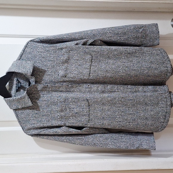 Athleta Textured Shirt Jacket Braiden Black White #882490‎ Button Up Small - Picture 1 of 6